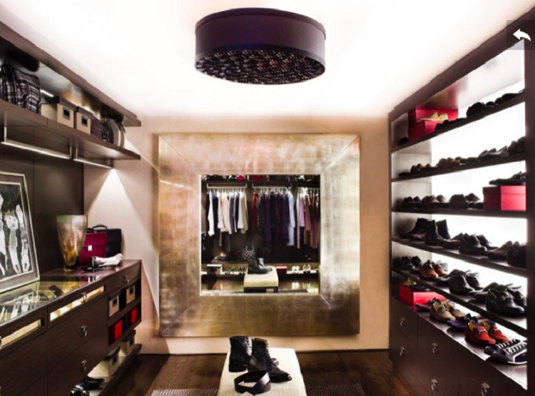 luxe walk in wardrobe